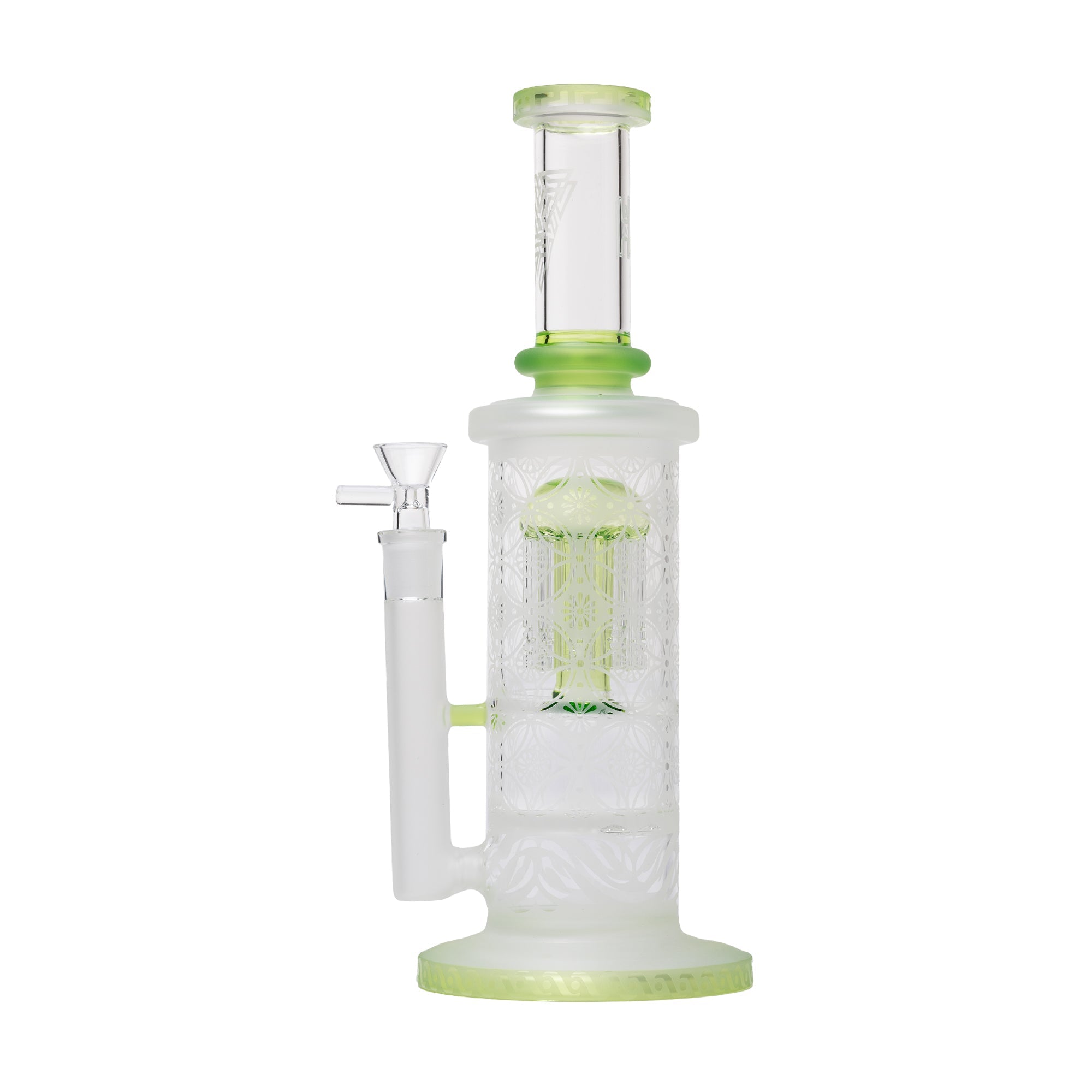 Human Grade Sacred Straight Sandblasted Glass Water Pipe - Haze Smoke Shop USA