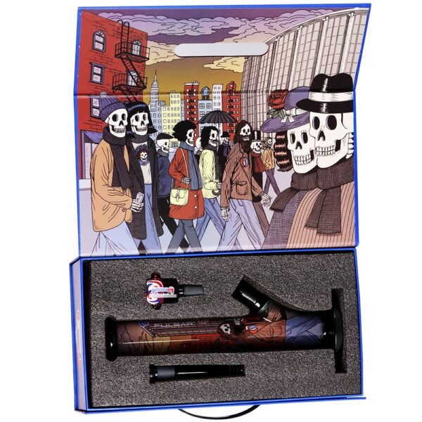 The Grateful Dead x Pulsar Inside Print Straight Tube Glass Water Pipe - Haze Smoke Shop USA